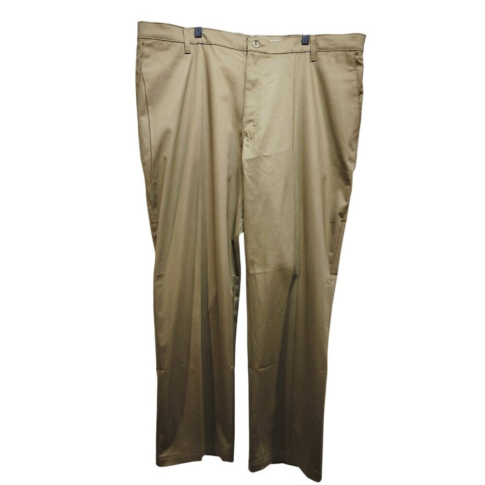 Wrangler Riata Mens Flat Front Relaxed Fit Chino Pants Size 42X30 Stretch  Khaki